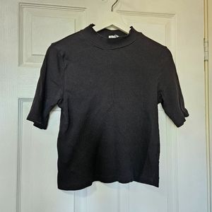 H&m black mock neck shirt